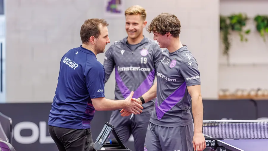 Handshake and laughter after a match